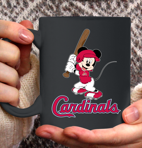 MLB Baseball St.Louis Cardinals Cheerful Mickey Mouse Shirt Ceramic Mug 11oz