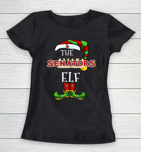 Ottawa Senators Christmas ELF Funny NHL Women's T-Shirt