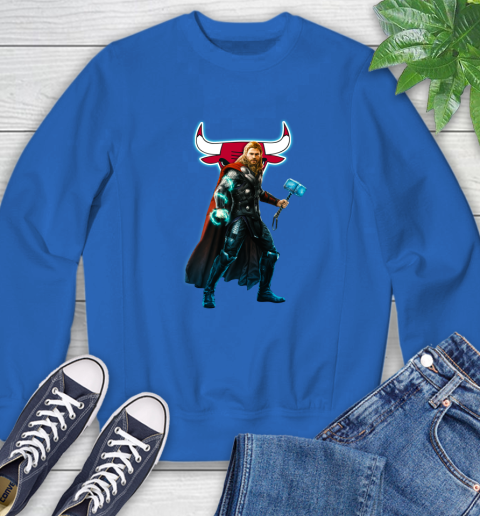 NBA Thor Avengers Endgame Basketball Chicago Bulls Sweatshirt 8