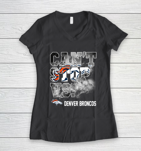 NFL Denver Broncos Can't Stop Vs Women's V-Neck T-Shirt 7 NFL Denver Broncos Can't Stop Vs Women's V-Neck T-Shirt - Image 7