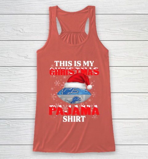 Detroit Lions This Is My Christmas Pajama Shirt NFL Racerback Tank 3