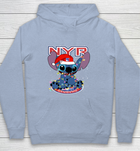 New York Rangers NHL Hockey noel stitch Christmas Youth Hoodie 5