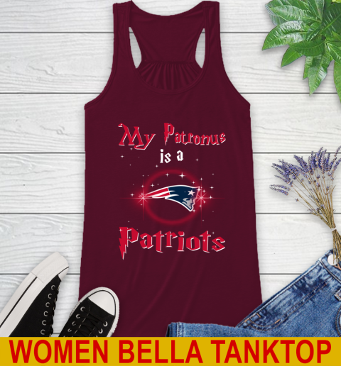 NFL Football Harry Potter My Patronus Is A New England Patriots Racerback Tank 2