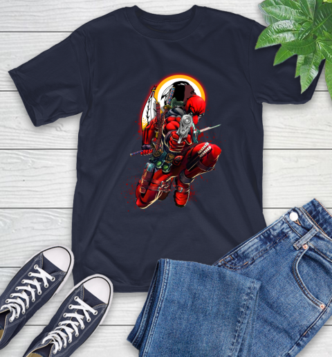 NFL Deadpool Marvel Comics Sports Football Washington Redskins T-Shirt 4