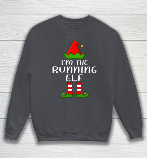Funny Family Christmas Shirts I'm The Running Elf Christmas Sweatshirt 3