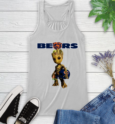 Chicago Bears NFL Football Groot Marvel Guardians Of The Galaxy Racerback Tank