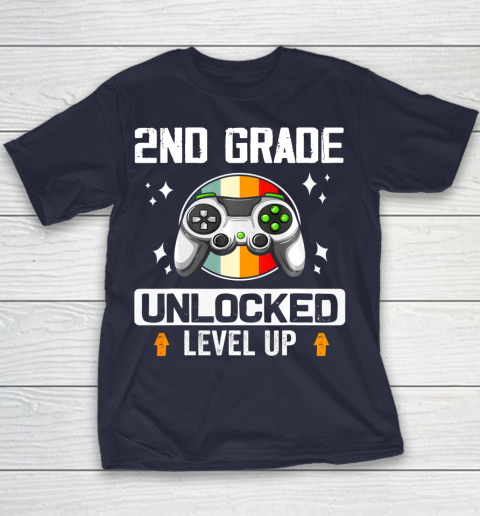 Next Level t shirts 2nd Grade Unlocked Level Up Back To School Second Grade Gamer Youth T-Shirt 10