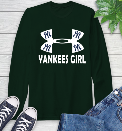 MLB New York Yankees Girl Under Armour Baseball Sports Long Sleeve