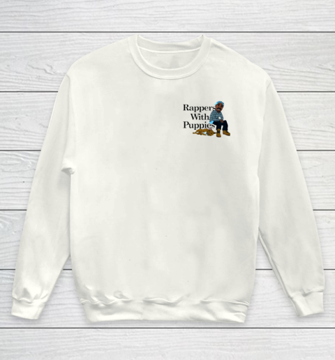 Rappers With Puppies Front and Back Youth Sweatshirt