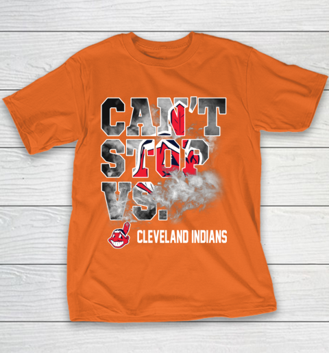 MLB Cleveland Indians Baseball Can't Stop Vs Cleveland Indians Youth T-Shirt 4