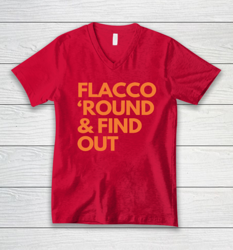 Flacco 'Round And Find Out V-Neck T-Shirt 5