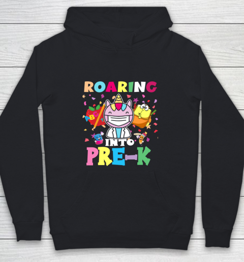 Back to school shirt Roaring into Pre K Youth Hoodie