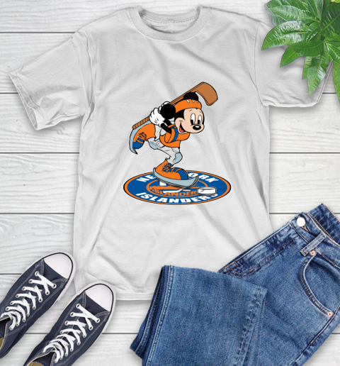 NHL Hockey New York Islanders Cheerful Mickey Disney Shirt T-Shirt 2