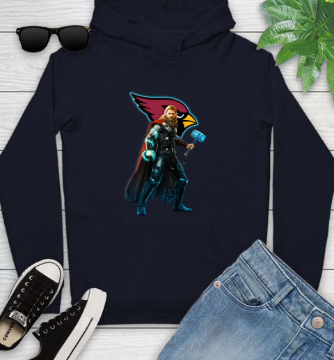 NFL Thor Avengers Endgame Football Arizona Cardinals Youth Hoodie 4