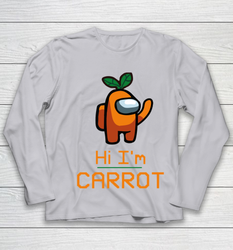 Among Us Shirt IM CARROT ORANGE AMONG A7 Youth Long Sleeve 3