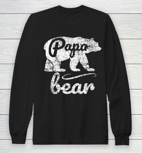 Father's Day Funny Gift Ideas Apparel  Papa Bear Dad Father T Shirt Long Sleeve T-Shirt