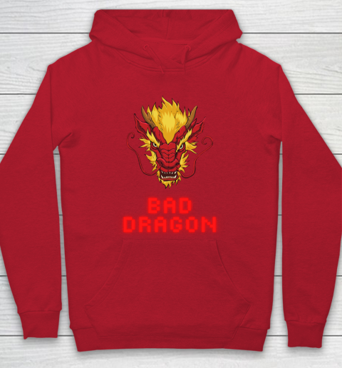 Bad Dragon Red Hoodie Tee For Sports