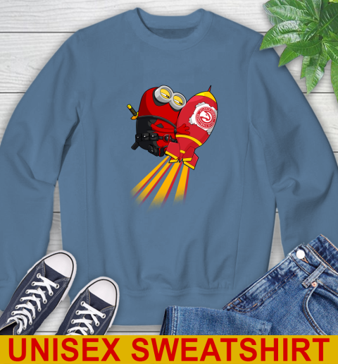 NBA Basketball Atlanta Hawks Deadpool Minion Marvel Shirt Sweatshirt 10