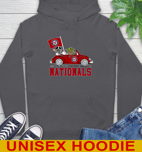 MLB Baseball Washington Nationals Darth Vader Baby Yoda Driving Star Wars Shirt Hoodie 7