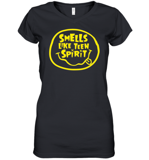 Nirvana Smells Like Teen Spirit Women's V-Neck T-Shirt