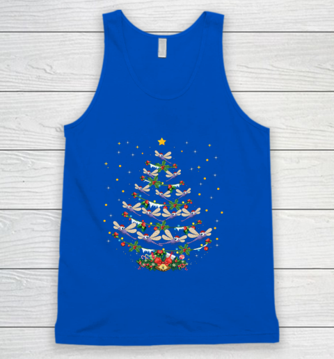 Dragonfly Christmas Tree Santa Dragonfly Bird Xmas Gift Tank Top 4
