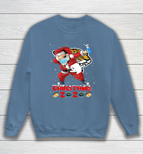 Jacksonville Jaguars Funny Santa Claus Dabbing Christmas 2020 NFL Sweatshirt 6