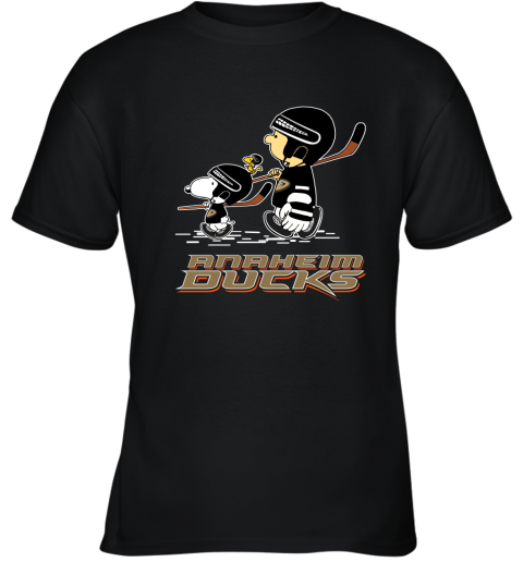 Let's Play Anaheim Ducks Ice Hockey Snoopy NHL Youth T-Shirt