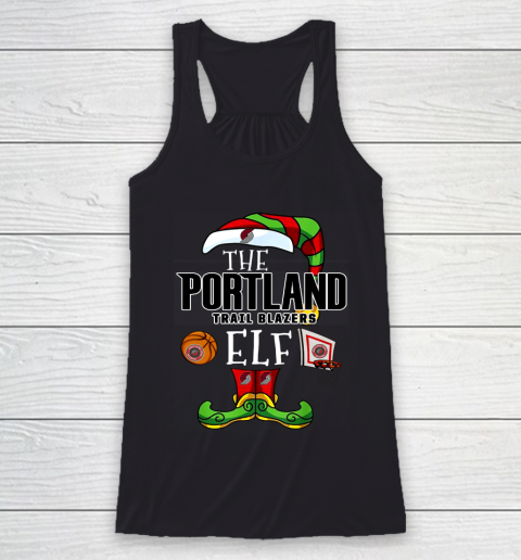 Portland Trail Blazers Christmas ELF Funny NBA Racerback Tank