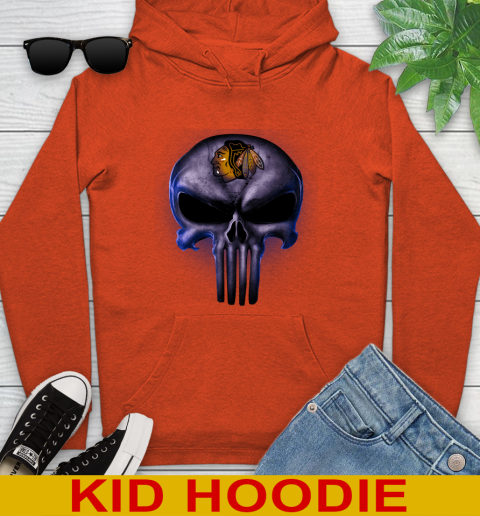 Blackhawks skull hoodie best sale