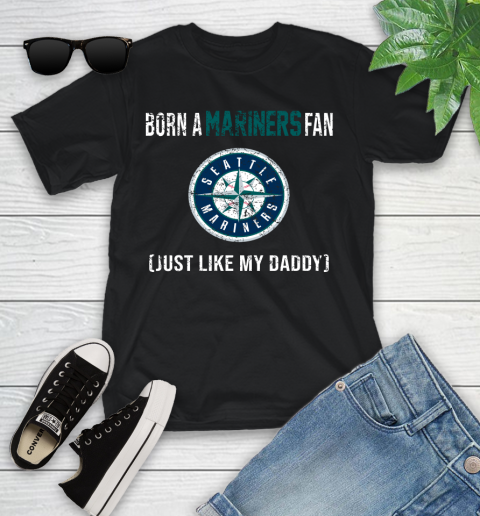 MLB Baseball Seattle Mariners Loyal Fan Just Like My Daddy Shirt Youth T-Shirt