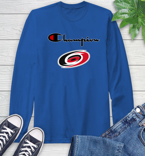 NHL Hockey Carolina Hurricanes Champion Shirt Long Sleeve T-Shirt 7