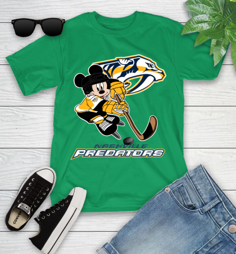 NHL Nashville Predators Mickey Mouse Disney Hockey T Shirt Youth T-Shirt 18