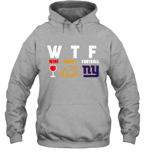 New York Giants Giving Day WTF Wine Turkey Football NFL Youth T