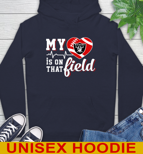 NFL My Heart Is On That Field Football Sports Oakland Raiders Hoodie 4 NFL My Heart Is On That Field Football Sports Oakland Raiders Hoodie - Image 4