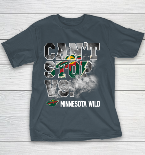 NHL Minnesota Wild Hockey Can't Stop Vs Youth T-Shirt 5