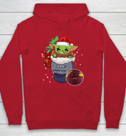 Miami Heat Christmas Baby Yoda Star Wars Funny Happy NBA Hoodie 10