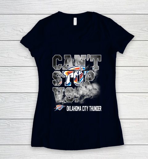 NBA Oklahoma City Thunder Basketball Can't Stop Vs Women's V-Neck T-Shirt 2