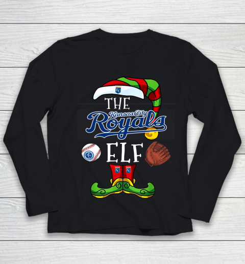 Kansas City Royals Christmas ELF Funny MLB Youth Long Sleeve
