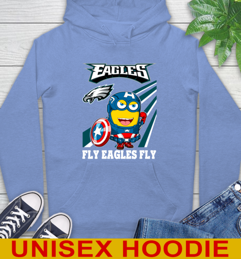 NFL Football Philadelphia Eagles Captain America Marvel Avengers Minion Shirt Hoodie 11