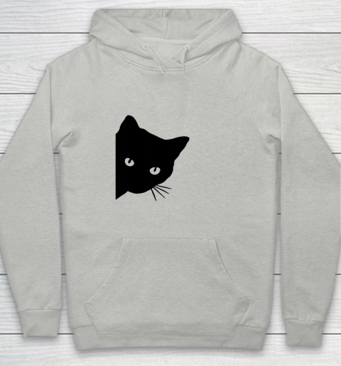 Black Cat Face Watching Funny Cat Halloween Gifts Cat Lovers T Shirt.QZSPTYUYC4 Youth Hoodie