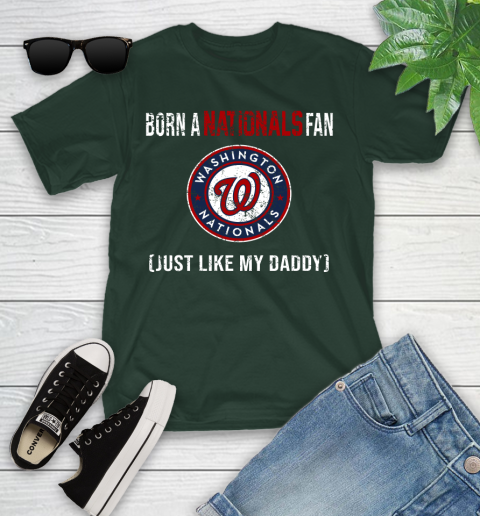 MLB Baseball Washington Nationals Loyal Fan Just Like My Daddy Shirt Youth T-Shirt 4