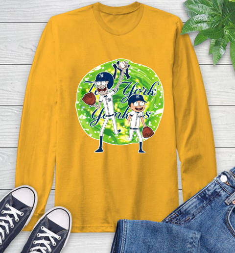 MLB New York Yankees Rick And Morty Baseball Sports Long Sleeve T-Shirt 3