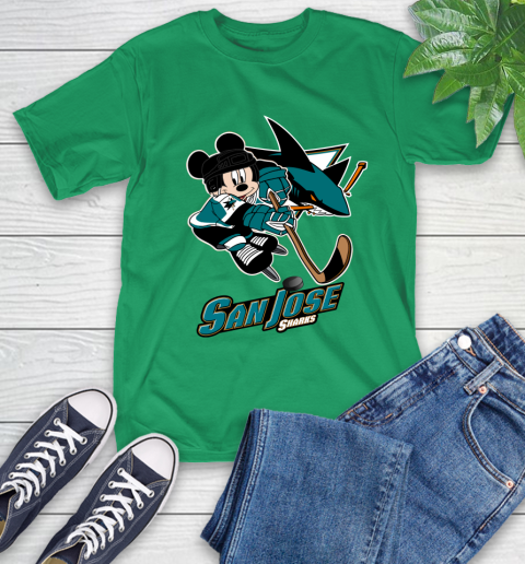San Jose Sharks NHL Hockey Dabbing Mickey Disney Sports T Shirt - Banantees