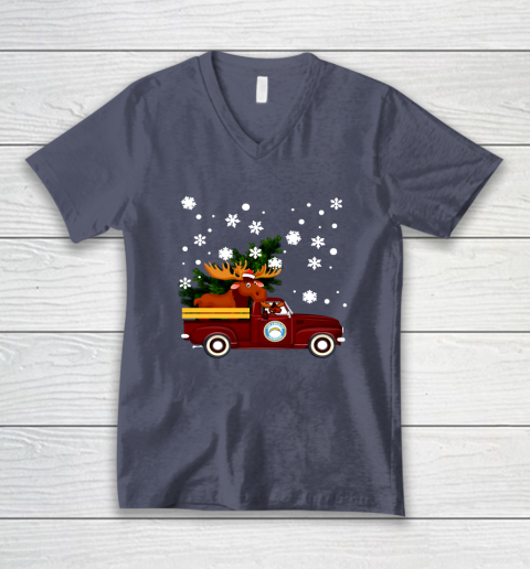 Los Angeles Chargers Bring Christmas Home NFL V-Neck T-Shirt 7