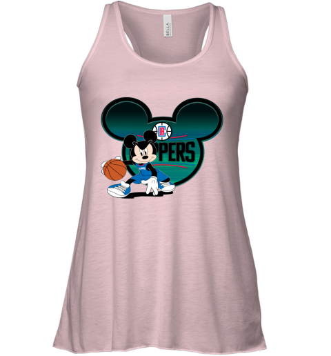 NBA LA Clippers Mickey Mouse Disney Basketball 0Q1WFtC7YrG flowy tank 32 12 eeedec front soft pink