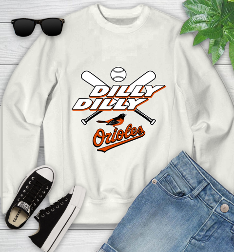 MLB Baltimore Orioles Dilly Dilly Baseball Sports Youth Sweatshirt