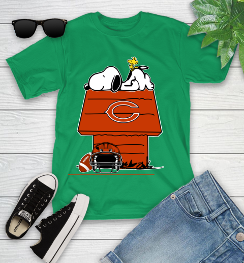 Chicago Bears NFL Football Snoopy Woodstock The Peanuts Movie Youth T-Shirt 6