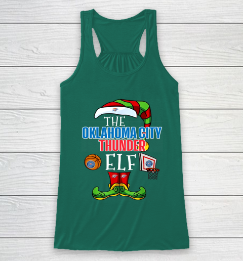 Oklahoma City Thunder Christmas ELF Funny NBA Racerback Tank 5