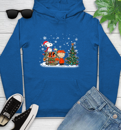 NFL Cincinnati Bengals Snoopy Charlie Brown Christmas Football Super Bowl Sports Youth Hoodie 11
