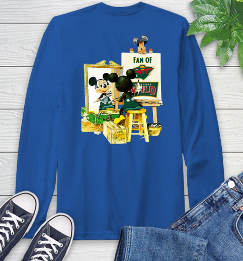 NHL Hockey Minnesota Wild Mickey Drawing Shirt 64